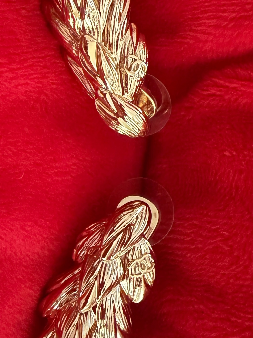 CC Pendant 18k Gold Earrings - Picture 7 of 11